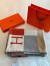 Hermes H Drapeau Blanket in Terracotta and Grey Cashmere