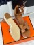 Hermes Elda Espadrilles in Brown Leather