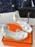 Hermes Elda Espadrilles in White Leather