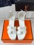 Hermes Elda Espadrilles in White Leather