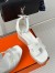 Hermes Elda Espadrilles in White Leather
