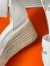Hermes Elda Espadrilles in White Leather