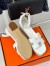 Hermes Elda Espadrilles in White Leather