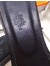 Hermes Oran Sandals In Black Leather With Stitched Detail