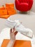 Hermes Men's Day Sneakers in White Leather