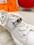 Hermes Men's Day Sneakers in White Leather