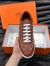 Hermes Boomerang Sneakers In Brown Epsom Calfskin 