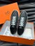 Hermes Boomerang Sneakers In Noir Epsom Calfskin