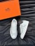 Hermes Boomerang Sneakers In White Epsom Calfskin