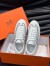 Hermes Boomerang Sneakers In White Epsom Calfskin