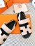 Hermes Men's Genius Sandals In Beige Suede Calfskin 