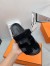 Hermes Men's Chypre Sandals in Black Suede Calfskin