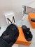 Hermes Men's Chypre Sandals in Black Suede Calfskin