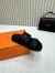Hermes Men's Jackson Sandal in Black Calfskin