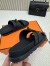 Hermes Men's Jackson Sandal in Black Calfskin