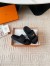 Hermes Men's Jackson Sandal in Black Epsom Calfskin