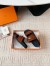 Hermes Men's Jackson Sandal in Brown Suede Leather