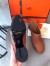 Hermes Trot Mule In Brown Calfskin
