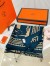 Hermes Blue Fantaisie d'Etriers Shawl 140 