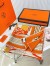 Hermes Orange Fantaisie d'Etriers Shawl 140