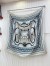 Hermes Grey Les Roues de Phaeton Bandana Shawl 140