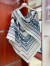 Hermes Grey Les Roues de Phaeton Bandana Shawl 140