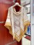 Hermes Naturel Lettres Equestres Shawl 140