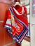 Hermes Piment Lettres Equestres shawl 140