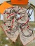 Hermes Grey/Orange Panoplie Equestre Eyeliner Shawl 140