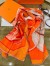Hermes Orange Projets Carres Shawl 140