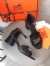 Hermes Viaggio 60MM Sandals In Black Leather