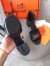 Hermes Viaggio 60MM Sandals In Black Leather