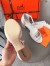 Hermes Viaggio 60MM Sandals In White Leather