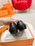 Hermes Women's Colette Loafers in Black Leather 