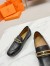 Hermes Women's Colette Loafers in Black Leather 