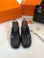 Hermes Infinie 50 Slingback Pumps in Black Leather 