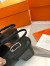 Hermes Infinie 50 Slingback Pumps in Black Leather 