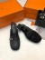 Hermes Infinie 50 Slingback Pumps in Black Leather 