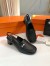 Hermes Infinie 50 Slingback Pumps in Black Leather 