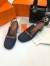 Hermes Infinie 50 Slingback Pumps in Denim