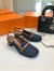 Hermes Infinie 50 Slingback Pumps in Denim