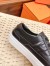 Hermes Women's Deep Sneakers in Black Leather