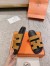 Hermes Women's Chypre Sandals In Brown Suede Calfskin 