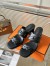 Hermes Gaby Sandals 60mm in Black Nappa Leather 