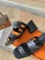 Hermes Gaby Sandals 60mm in Black Nappa Leather 