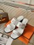 Hermes Gaby Sandals 60mm in White Nappa Leather 