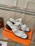 Hermes Gaby Sandals 60mm in White Nappa Leather 