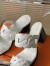 Hermes Gaby Sandals 60mm in White Nappa Leather 