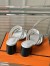 Hermes Gaby Sandals 60mm in White Nappa Leather 