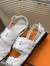 Hermes Grace Sandals in White Nappa Leather 